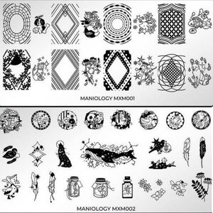 Maniology Mani x Me Whale Animals Feathers Nail Stamping Plates MXM001 MXM002